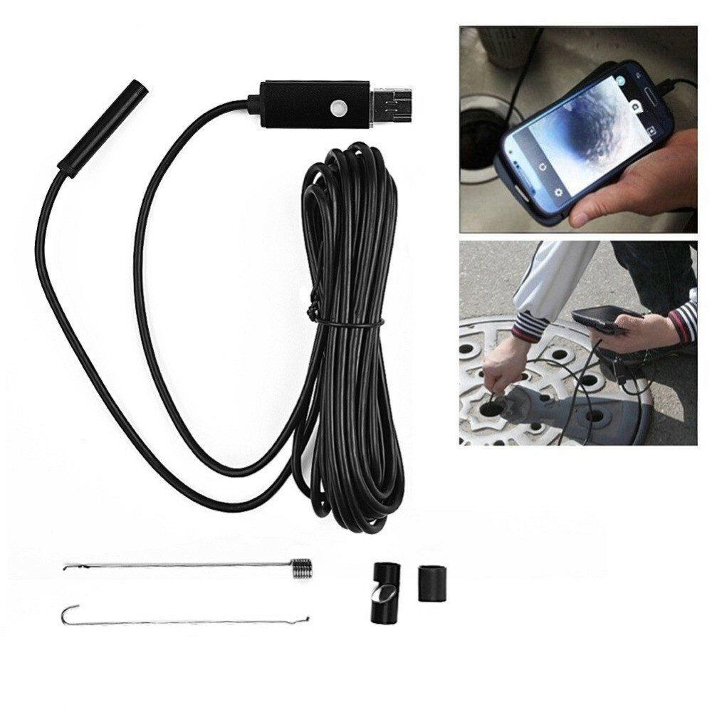 1Set Pipe Inspection Camera Plumbing Water Proof USB Drain Sewer-Tool Drain Kit