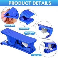3 Pieces PTFE Plastic Tubing Cutter Hose Tube Pipe Accurate Blue