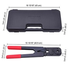 Yescom 3/8&Prime; 1/2&Prime; 5/8&Prime; 3/4&Prime; 1&Prime; Pex Crimper Kit Crimping Plumbing Copper Ring Tool