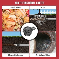 Drain Snake Attachment&ndash;Multi-Functional Cutter 1.2 Inch Diameter,Fits 1.5-3 I&hellip;