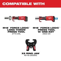 Milwaukee 49-16-2654X 1-1/2&Prime; CTS-V Pivoting Press Ring for M18 FORCE Press Tools
