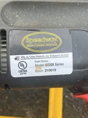 Cobra Products Speedway St-200 Drain Cleaner. Power snake