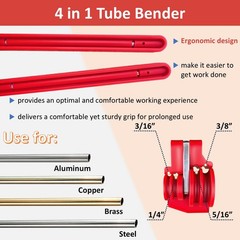 Tube Bender Tool 4IN1 3/16 1/4 5/16 3/8 Inch Copper Brass Aluminum