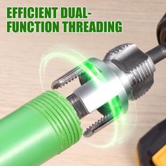 3PCS PVC Pipe Threader Tool，Integrated Internal & External Pipe Threading Tool