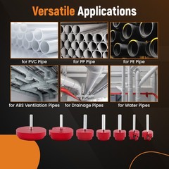 7pcs Plastic Pipe Fitting Reamer Kit for 1/2&Prime; drills PVC pipe reamer tool ABS