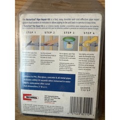 PIPE REPAIR KIT FAST LONG LASTING BY RECTORSEAL, STOPS PIPE LEAKS, 82112, NEW