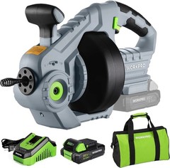 20V Electric Drain Auger &ndash; 25Ft Plumbing Snake with Fast-Charging 2.0Ah Battery