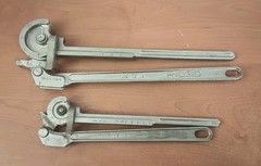 2 RIDGID TUBE BENDERS No. 396 and 398 USA 3/8 O.D. 15/16 R, 1/2 O.D. 1-1/2 R