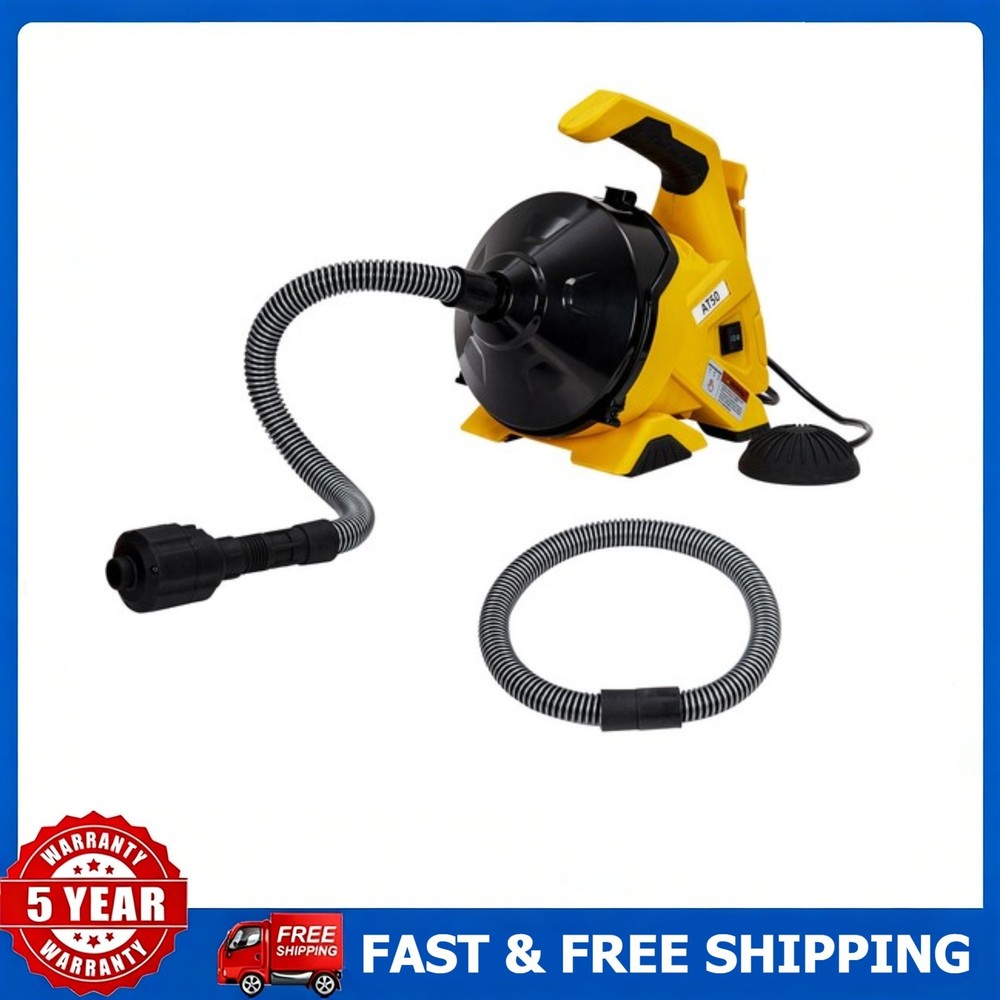 30Ft x3/10&rdquo; Sewer Snake Drain Auger Cleaner Cleaning Machine for 3/4&rdquo;-2&rdquo; Pipe