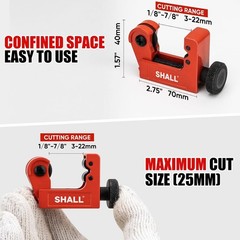 Heavy Duty 4 Piece Copper Pipe Tubing Cutter Set 1/4&rdquo; to 2&rdquo; OD Heavy Duty
