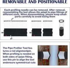 Multi Surface Pipe Profiling Tool, Pipe Cutting Template Multi Functional Shape