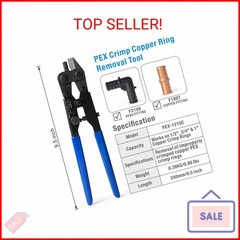 IWISS iCrimp PEX-1210C PEX Crimp Ring Removal Tool for 1/2-Inch,3/4-Inch,1-Inch
