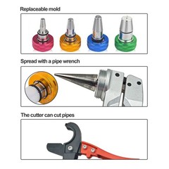 Manual PEX-A Expansion Tool Kit 3/8&rdquo; 1/2&rdquo; 5/8&rdquo; 3/4&rdquo; 1&rdquo; for Plumbing Tubing