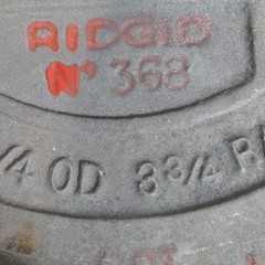 RIDGID 368 Manual Pipe/Tube Bender, 3/4 in OD Application, MPN 368