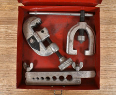PROTO No 351 Flaring Tool & No 350 Tubing Cutter in Original Metal Case