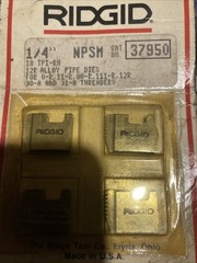 RIDGID 37950 Dies, 12R 1/4 National Straight Mechanical Pipe