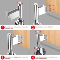 Spring Loaded Gate Casters 6&rdquo; Heavy Duty Gate Caster Wheels with Hardware