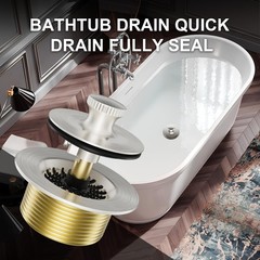 Brushed Nickel Tub Drain Stopper Bathtub Drain,
