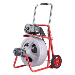 Drain Cleaning Machine 75FT x 1/2&Prime; Steel Cable, Forward/Reverse, 8 Cutters