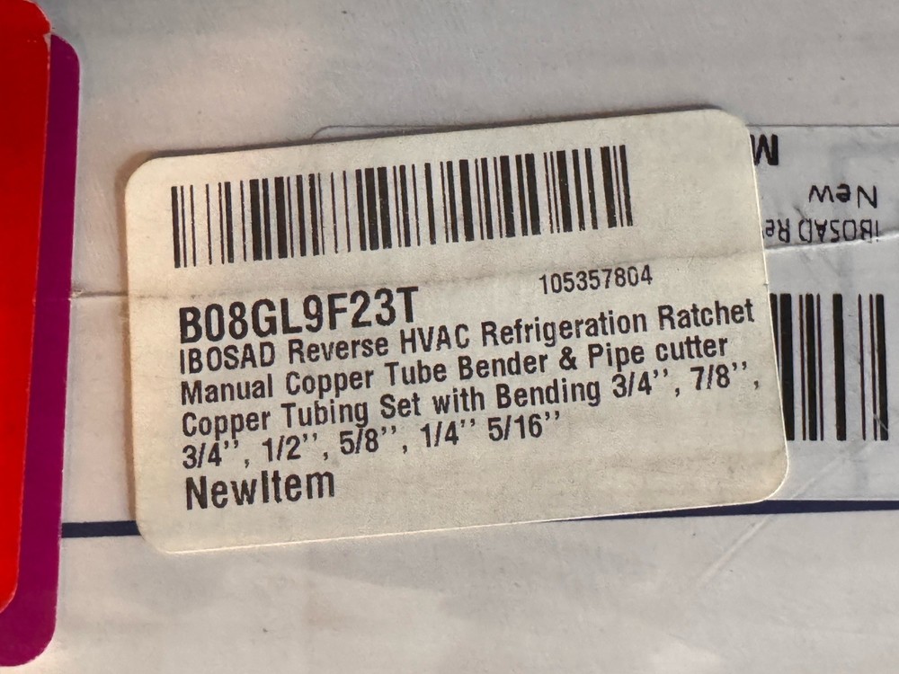 IBOSAD reverse HVAC refrigeration ratchet manual copper tubing bender and &hellip;.