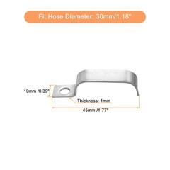 20Pcs Pipe Strap, 304 Stainless Steel Pipe Support Strap Fit for 1-3/16in(30mm)