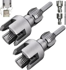 2Pcs Integrated Internal & External Pipe Threading Tool 1/2&rdquo;&3/4&rdquo; Water Pipe