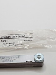 Proto J000AA 1/2&Prime; x 3&Prime; 25 Blade Master Feeler Gauge with Steel Holder