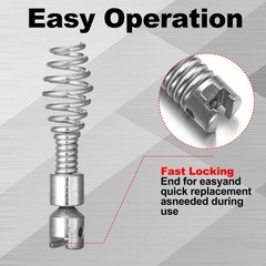 10 Pcs Drain Snake Drill Attachments Drain Auger Cutter Kit for Heavy-duty Ca&hellip;