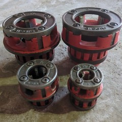 Ridgid 12R manual pipe threader Head Lot 1/4&rdquo; to 2&Prime; NPT