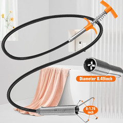 New Upgrade 35 Inch Drain Snake Hair Drain Clog Remover Tool &ndash; Sink Drain Cleane