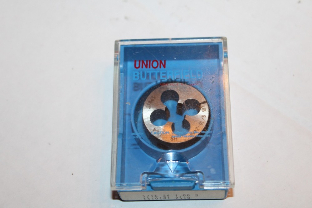 Union Butterfield 1410181 2510 SPLIT ROUND HSS THREAD DIE 5/16-24 -1.00D &ndash; NEW