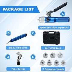 HVAC Hydraulic Swaging Tools Kit，Hydraulic Tube Expander Compact，Copper Pipes&hellip;