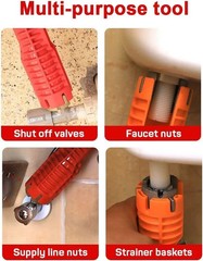 5 in 1 Faucet Sink Installer Home Multi Tool Pipe Wrench For Plumbers Homeowners