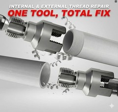 Judelvei 3 Pcs Integrated Internal & External Pipe Threading Tool, 1/2&Prime; & Big