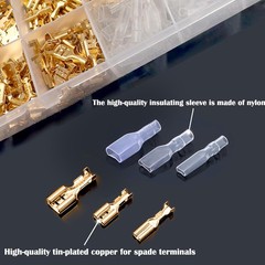 641Pcs Terminal Crimping Tool Kit, Ratcheting Wire Crimper AWG 22-16(0.5-1.5mm&sup2;)