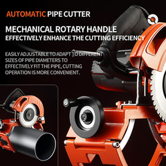 110V Electric Automatic Pipe Cutting Machine, Precise Fast Pipeline Cutter for 4
