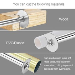 &ldquo;9PCS PVC Pipe inside Cutter Set (6Pcs Rotary Drill Saw Blades with 1/4&Prime;&rdquo; Hex Sh