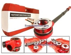 Handheld Ratchet Type Pipe Threader 5 NPT Dies 3/8&Prime; ~ 1-1/4&Prime; w/Pipe Cutter No.2
