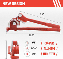 Tube Bender 3-In-1 Tubing Pipe Bender for Soft Copper, Aluminum, Metal, Pipe Ben