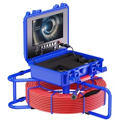 9inch Sewer Camera 50m Pipe Inspection Camera 512hz Self-leveling 7mm Cable
