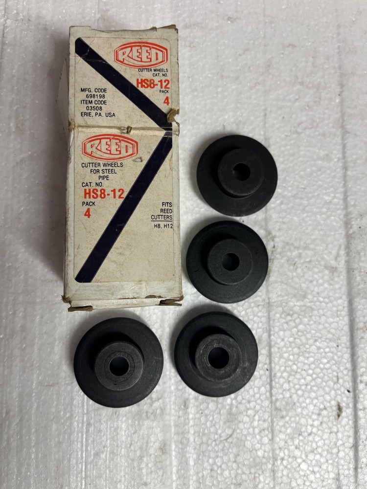 (4) REED&reg; 3508 HS8-12 Stainless Steel Cutting Wheel for H8 Hinged Pipe Cutters