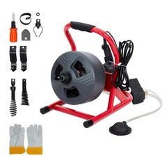 Drain Cleaner Machine 50 FT x 5/16 Inch Drain Auger Sewer Snake with 6 Cutters
