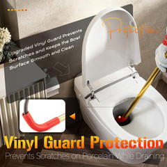 56658 K-6P 6FT Toilet Auger Snake for Use Manually or with Drill, Telescopic for