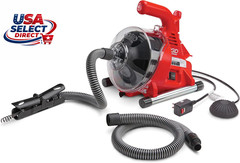 Powerclear 120V Drain Cleaning Machine Kit with AUTOFEED & Guide Hose