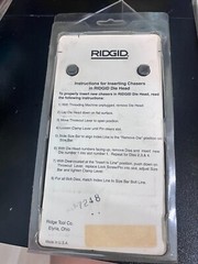 Ridgid 47855 1/2&Prime; to 3/4&Prime; NPSM Pipe Threading Replacement Die
