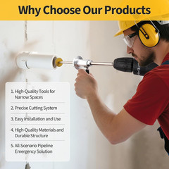 7-Inch inside Pipe Cutter for Pvc Pipe, Cutter Tool Set with Scale Adjustable De