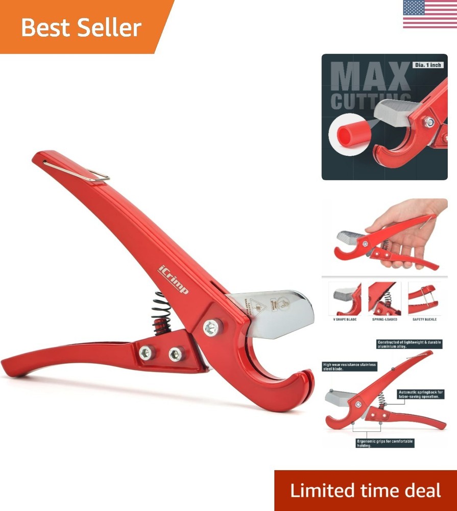 Pex Tubing Cutter for 1/8,1/4, 3/8, 1/2, 3/4-inch up to 1-inch Pex Pipe Cutter