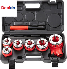 Ratchet Pipe Threader Kit with 6 Dies, 1/4&Prime; NPT to 1-1/4&Prime; NPT Ratcheting Pipe Th