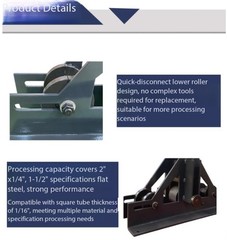 TR-40 Steel Pipe Bending Machine, Manual Square Tube Roller Bending Machine