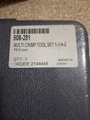 legend 508-281 multi pex crimp tool set